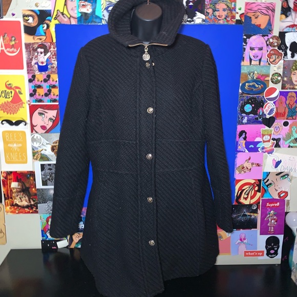 WOMENS JESSICA SIMPSONS BLACK COAT